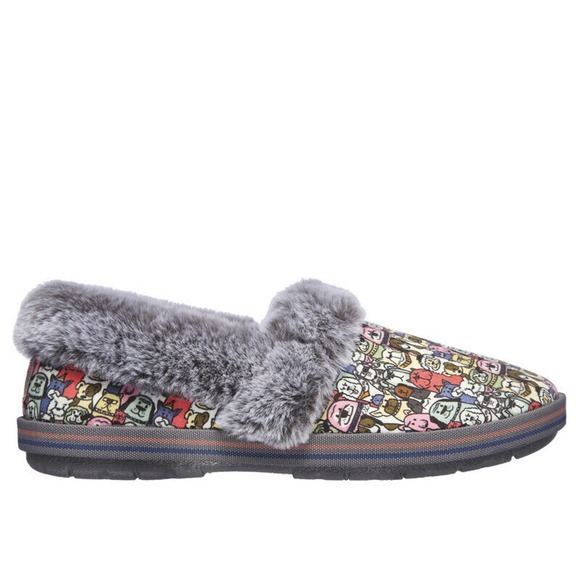 Skechers BOBS Too Cozy Snuggle Rovers Slipper Shoes Dog Print Faux Fur Women's 9 - Picture 3 of 10